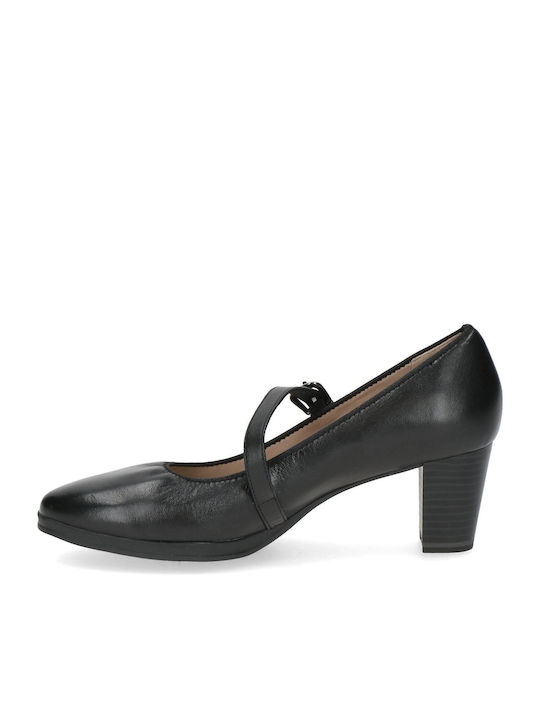 Caprice Leder Pumps Schwarz