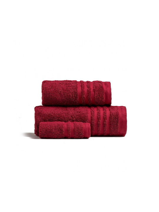 Melinen 3pc Bath Towel Set Premio Bordeaux Weight 600gr/m²