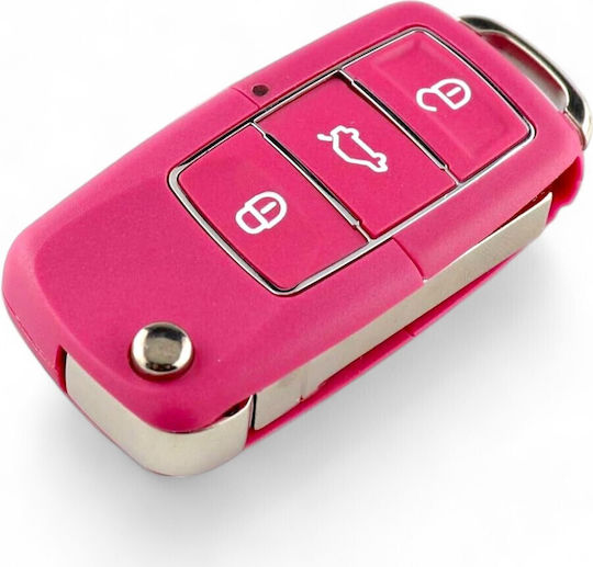 Carcasă cheie auto cu lamă cu 3 butoane pentru VW / Scaun / Skoda