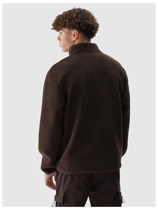 4F Men's Sweatshirt with Pockets Brown