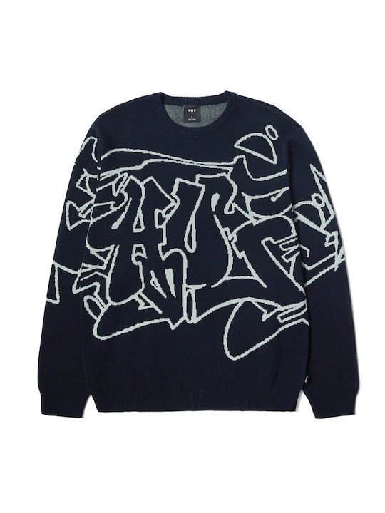 HUF Crewneck Ανδρικό Φούτερ Navy HUNAV0003