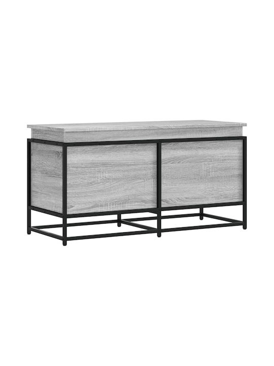 vidaXL Wooden Decorative Trunk Gray 100x40x51.5cm