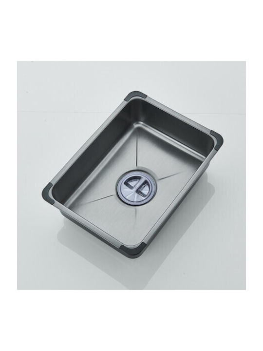 Ένθετος Νεροχύτης Inox με Μπαταρία Μ60xΠ45cm Μαύρος