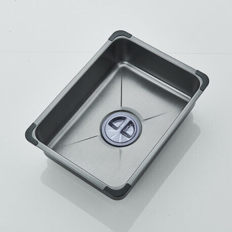 Drop-In Sink Inox with Faucet W60xD45cm Black
