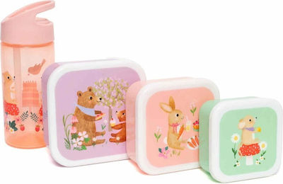 Petit Monkey Animals Plastic Kids' Lunch Set