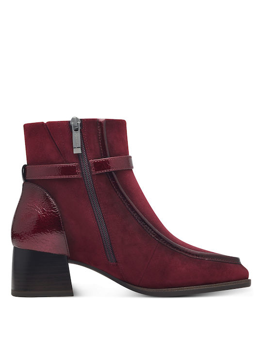 Tamaris Leather Women's Ankle Boots Burgundy