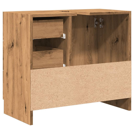 vidaXL Schrank Waschtisch ohne Waschbecken L63xB30xH54cm Coffee