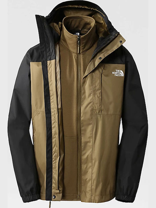 Quest Triclimate 3 in 1 Winter Jacket Waterproof and Windproof Military Olive/tnf Black