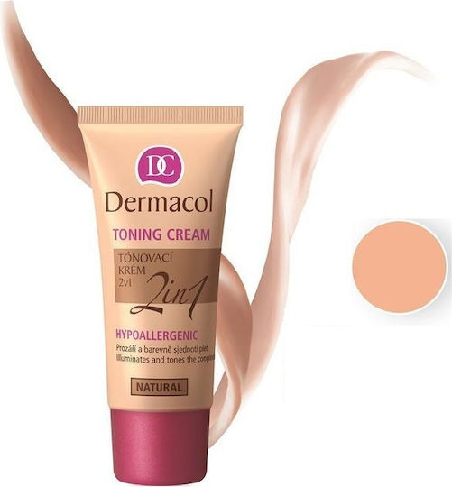 Dermacol Toning 2in1 Neutral Light Κρέμα Προσώπου Ημέρας με Χρώμα για Ενυδάτωση & Ατέλειες με Πανθενόλη 30ml