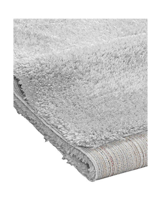 Madi Rush Rug Rectangular Shaggy Grey Animal