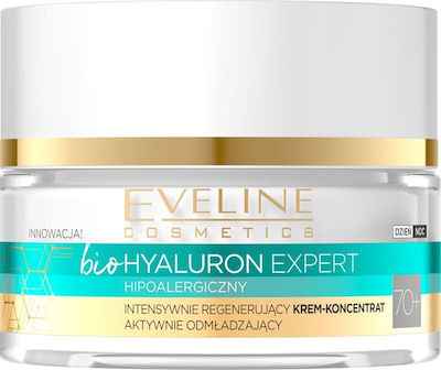 Eveline Bio Hyaluron Expert fără culoare 70+ Hidratantă Cremă Pentru Față cu Acid Hialuronic 50ml