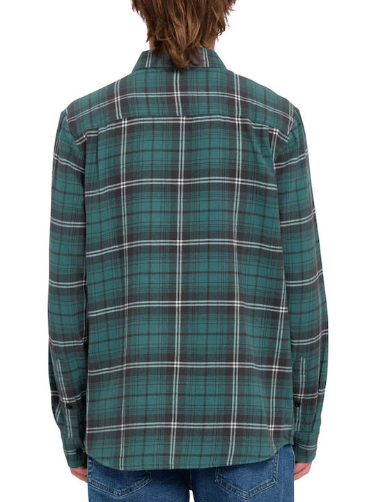 Volcom Caden Men's Shirt Checked Green