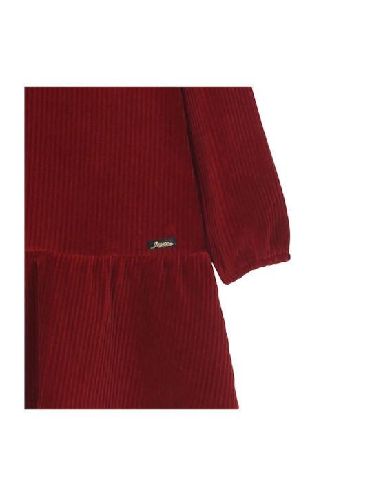 Joyce Children's Dress Bordo Warmth Velvet Bordo