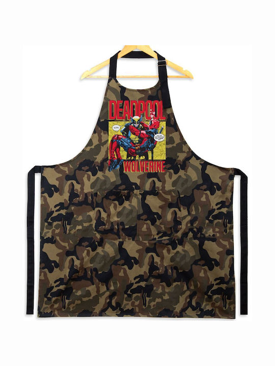 Koupakoupa Superhero Deadpool Wolverine Șorț de Bucătărie 31.5x20cm KP_26586_apron-army 1buc