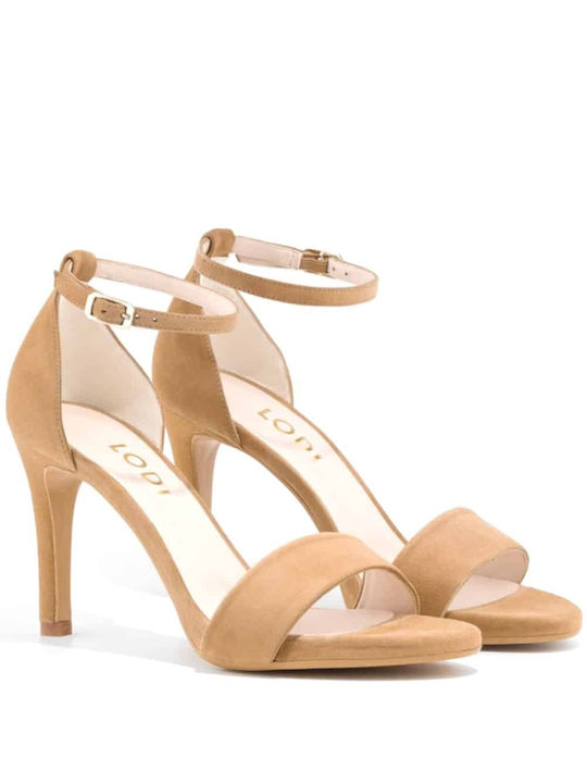 Lodi Leder Damen Sandalen in Beige Farbe