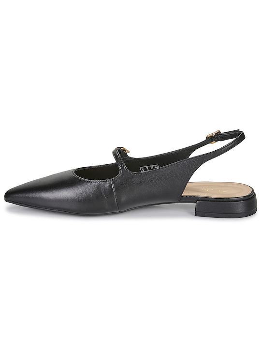 Leather Ballerinas Sensa15 Shine Black