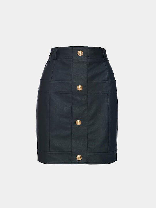 Lynne Leather Mini Skirt Black