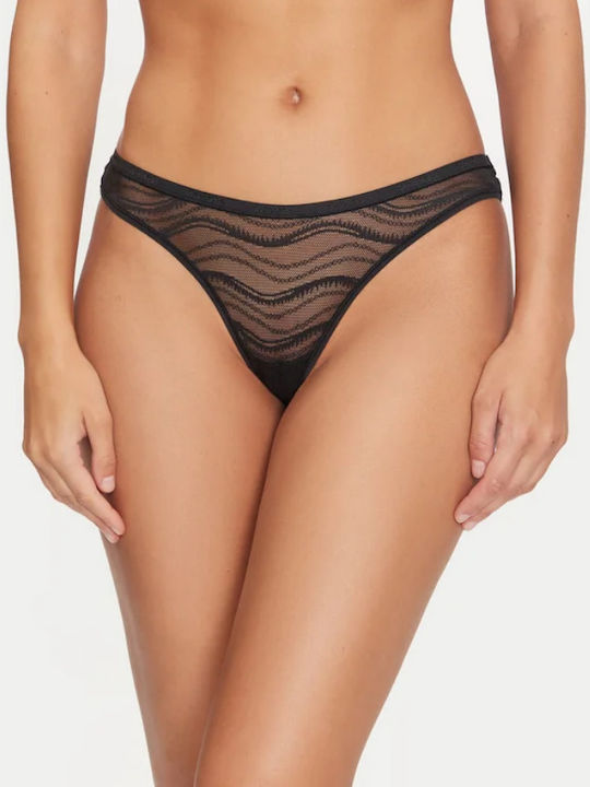 Calvin Klein Дамско Slip с дантела Black, Vintage Pink, Subdued