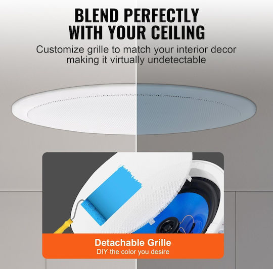 Vevor Σετ Ηχεία Εγκαταστάσεων 50W με Bluetooth Λευκά