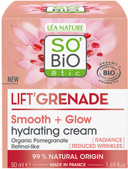So'Bio Etic Lift'Grenade Cremă Hidratantă de Față de Zi cu Retinol 50ml