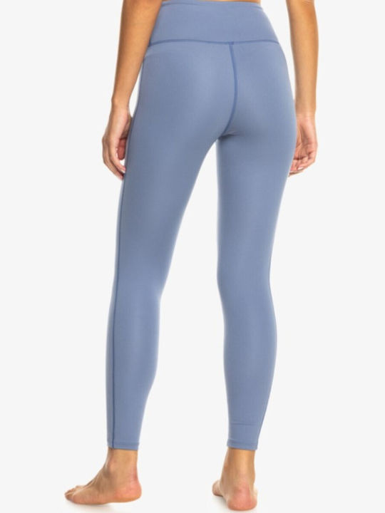 Roxy Heart Into It Women's Cropped Training Legging High Waisted Blue Raff