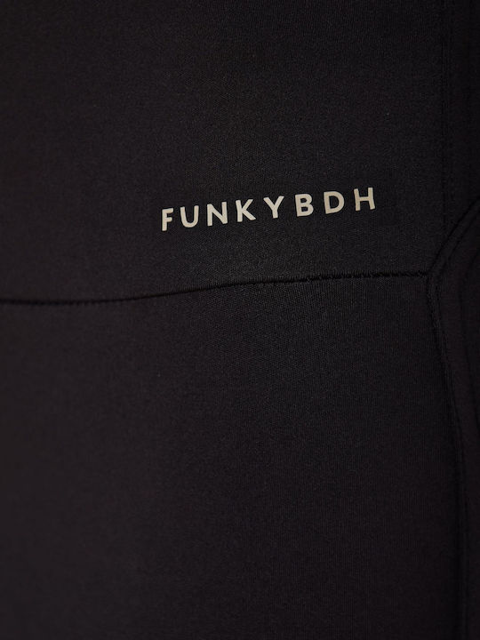 Funky Buddha Frauen Leggings Hochgeschnitten Schwarz