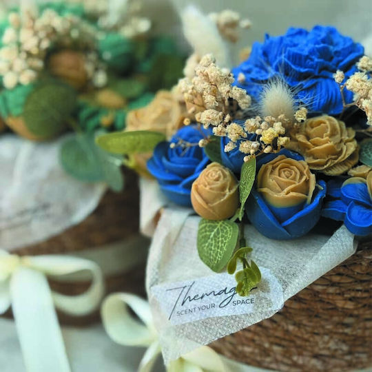 Buchet Din Flori Și Plante Artificiale Decorative Albastre În Cutie Themagio Buchet Din Flori Și Plante Artificiale Decorative Albastre În Cutie Themagio