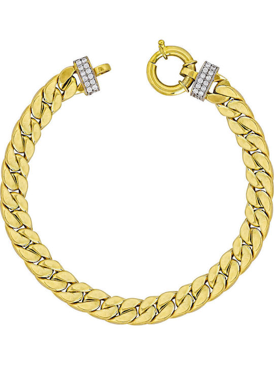 Kiriakos Gofas Σετ με Κολιέ & Βραχιόλι από Χρυσό 14K με Πέτρες