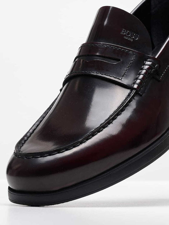 Men's Leather Loafers Burgundy