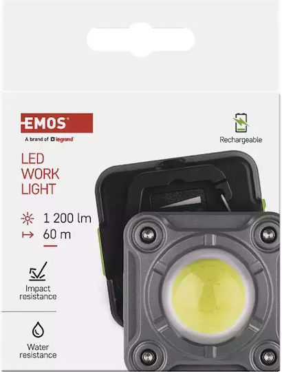 Emos Μπαλαντέζα Φωτισμού Συνεργείου Επαναφορτιζόμενος LED IP44 με Φωτεινότητα έως 1200lm