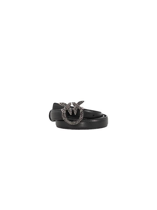 Pinko Wide Leather Women's Belt Black