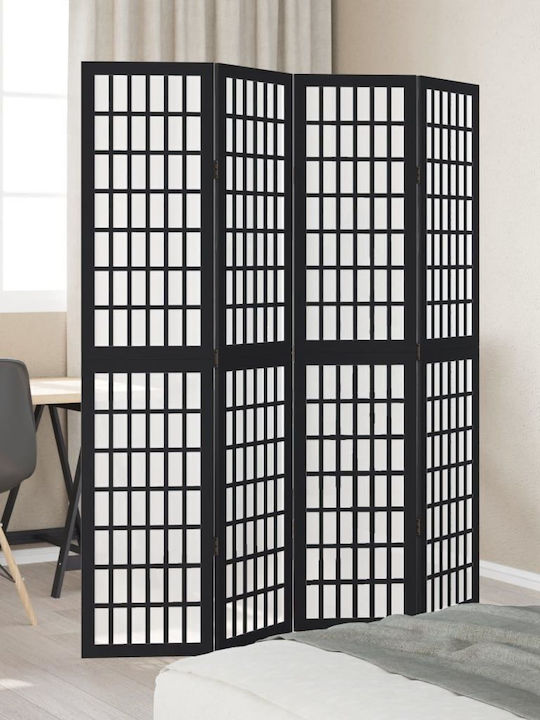 vidaXL Decorativ Paravan Lemn cu 4 Panouri 140x180cm
