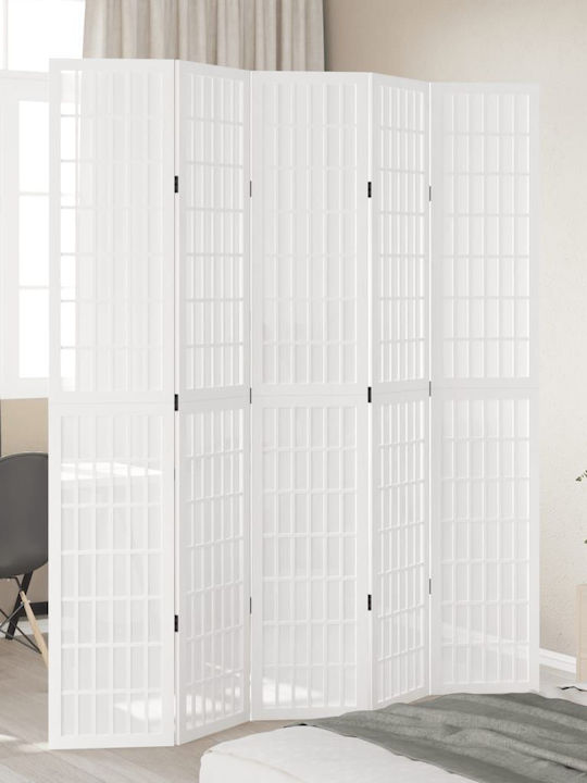 vidaXL Dekorativer Raumteiler Hölzernes mit 5 Paneelen 175x220cm