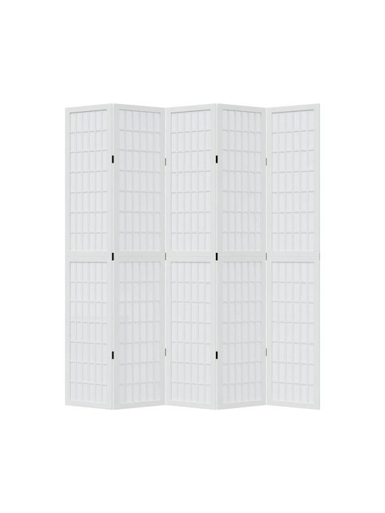 vidaXL Dekorativer Raumteiler Hölzernes mit 5 Paneelen 175x220cm