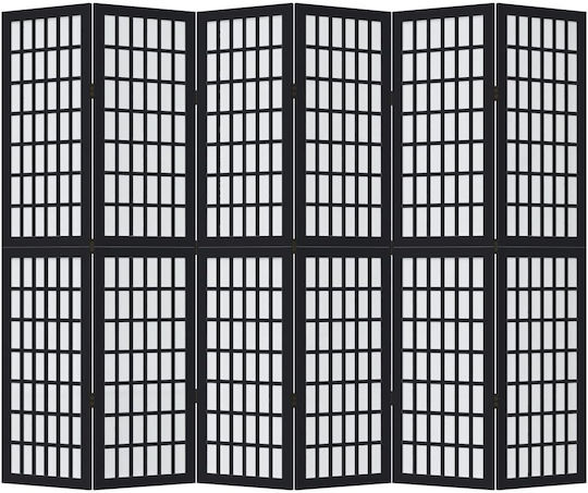 vidaXL Decorativ Paravan Lemn cu 6 Panouri 210x180cm