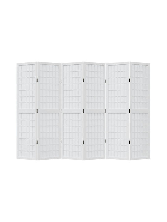 vidaXL Decorative Room Divider Wooden with 6 Panels 210x160cm
