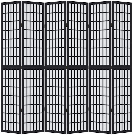 vidaXL Διακοσμητικό Παραβάν Ξύλινο με 6 Φύλλα 210x220cm