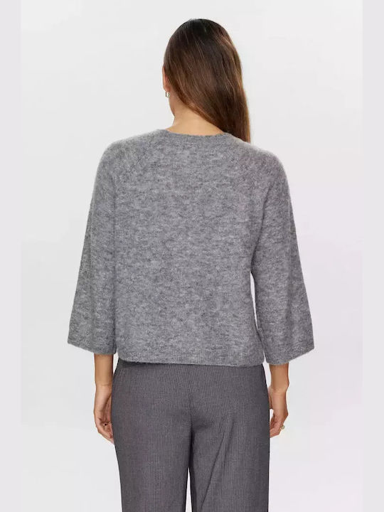 Numph Damen Pullover Grey