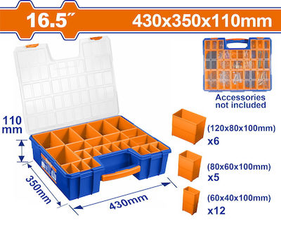 Wadfow Tool Compartment Organiser 43x35x11cm