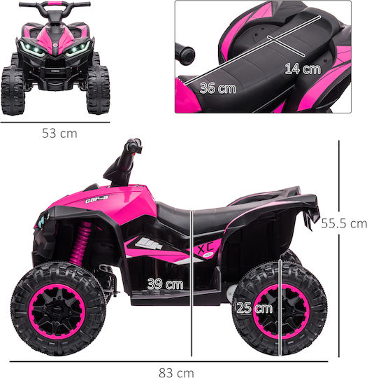 Παιδική Γουρούνα Ηλεκτροκίνητη 12 Volt Ροζ για 3+ ετών