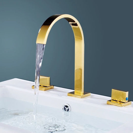 Eingebaute Wasserhähne Mischpult für Waschbecken Gold