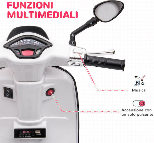 Παιδική Vespa Ηλεκτροκίνητη 12 Volt Λευκή