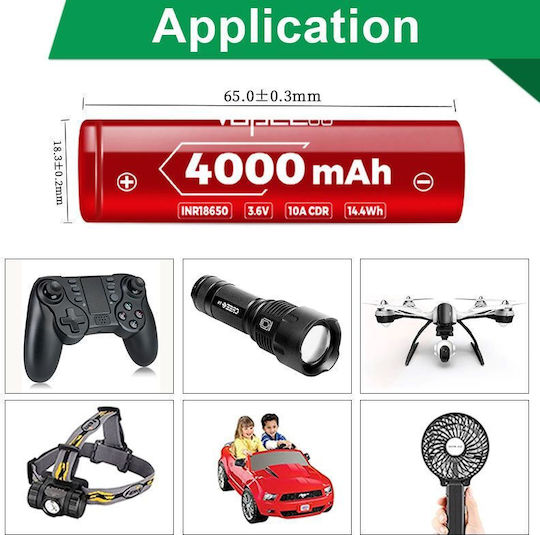 Vapcell 18650 N40 4000mah 10a Battery