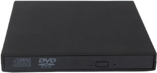 Unitate DVD-ROM externă conexiune USB negru retail super-subțire cabluri de conexiune incluse