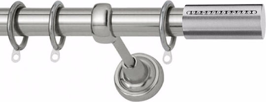 Bare pentru perdele Palermo Strass Dublu cu Rail Φ25mm 120cm Nichel Satinat A298989_20163