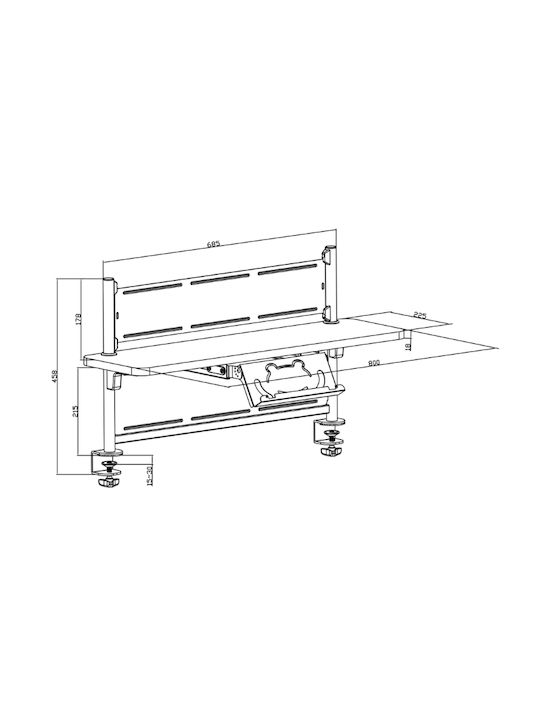 Kids Shelf Shelf For Desk Action Kids Plus Wall Mount White 80x22.5x41cm
