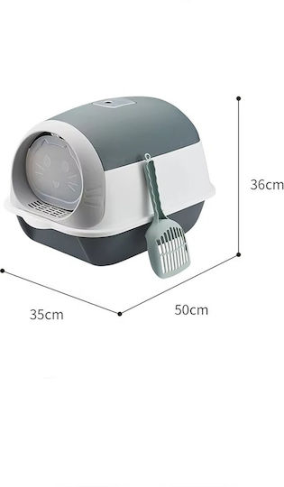 Katzentoilette Geschlossen Schwarz L35 x B50 x H36cm
