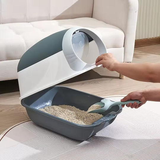 Katzentoilette Geschlossen Schwarz L35 x B50 x H36cm