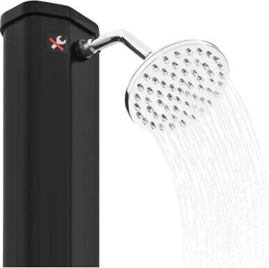 BS Ντουζιέρα Πισίνας Ηλιακή από PVC 220x19.5x19.5εκ. Μαύρη
