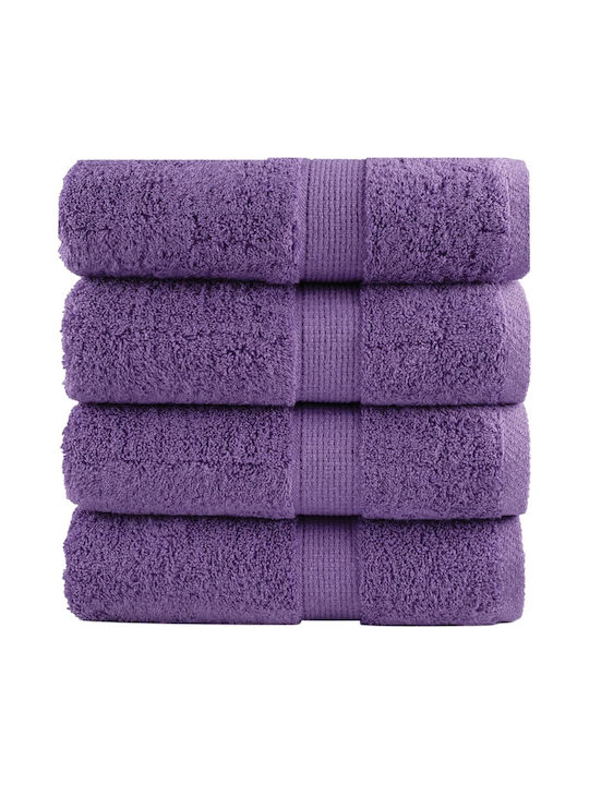 vidaXL vidaXL Badetücher Set 4-teilige 30x50cm Lila Gewicht 600gr/m²